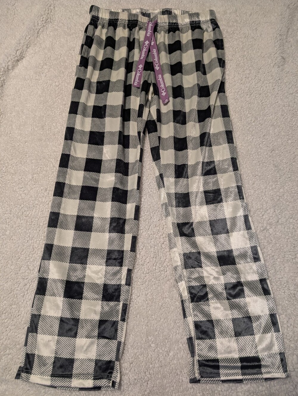 🖤🤍 Columbia Black & Cream Plaid Lounge Pants - M